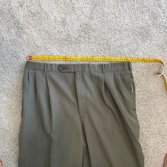 The Men's Shop Vintage Grey Green w/‎ Blue Custom Dress Pants 38x33 - Picture 7 of 8